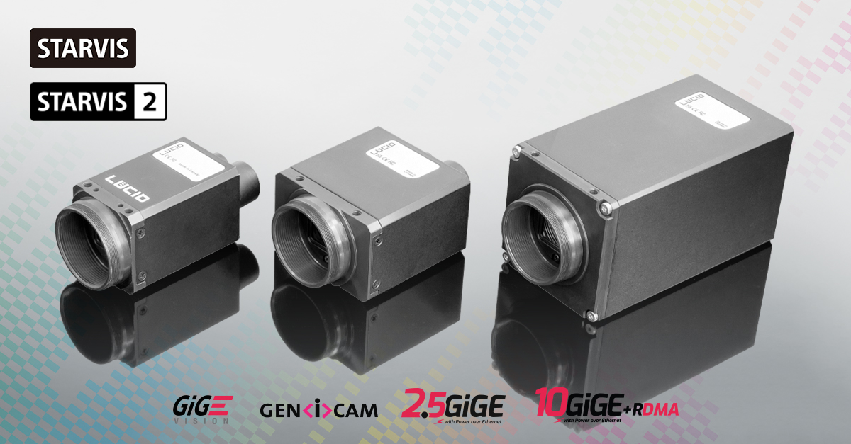 搭载 STARVIS 和 STARVIS 2 传感器的 LUCID GigE、2.5GigE 和 10GigE 相机